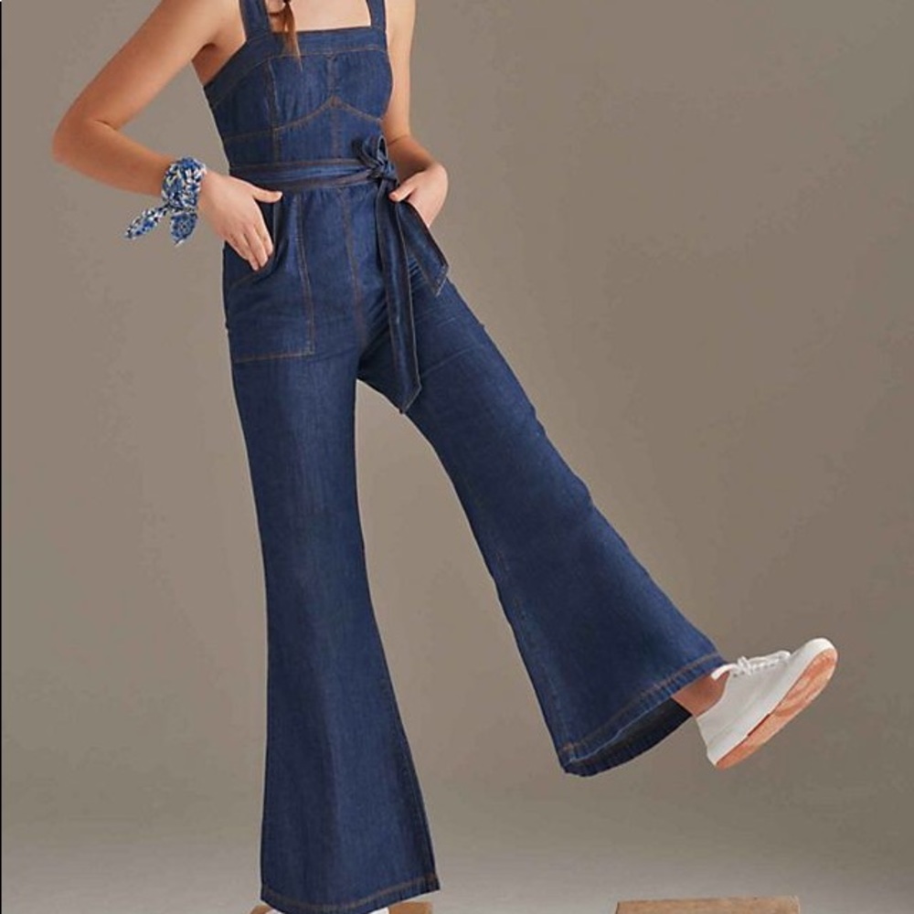 Anthro Pilcro Denim Jumpsuit